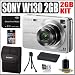 Sony Cybershot DSCW130 8.1MP Silver Digital Camera Plus 2GB Accessory Kit