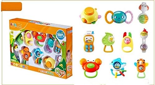 Come2Sell Super-affordable 10 Piece 0-1 years old baby educational toys suit,Teether Rattle Set,C paragraph Boxed