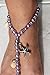 Lavender Barefoot Sandals Beach Wedding Beaded Anklet with Starfish and Real Seashells - Set of 2
