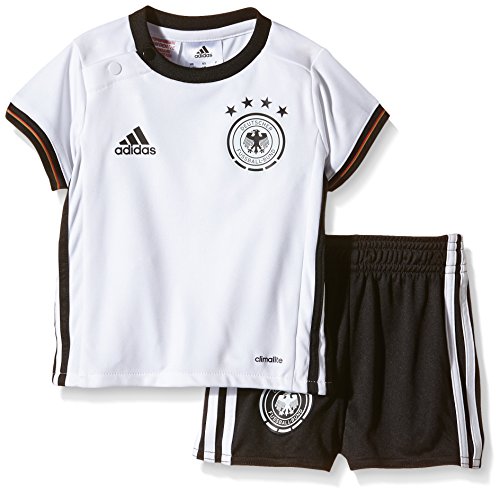 adidas Kinder Trikot UEFA EURO 2016 DFB Baby-Heimausrüstung, weiß/schwarz, 74, AA0125