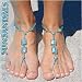 Barefoot Beaded Sun Sandals: Women's Ankle Bracelet Accessory