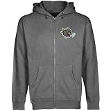 NCAA Lafayette College Leopards Gunmetal Logo Applique Midweight Full Zip Hoody