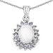 2.00 Carat Genuine Opal and Tanzanite Pendant