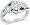 Size - 4 - 14k White Gold Diamond Engagement Anniversary Channel Set Three 3 Stone Type Setting with Side Stones Flower Shape Center Round Brilliant Cut Diamond Ring 22mm (1.0 cttw)