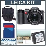 Leica V-Lux 1 Compact 10mp Digital Camera Kit, with 2 GB SD Memory Card, Spare CGA-S006A Lithium-Ion Battery, Lowepro Holster-Style Case, Tiffen 55mm UV (Ultra Violet) Glass Filter