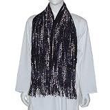 Mens Scarf Rayon Accessory Jacquard Design Muffler 9 x 64 inches (wsmf031)