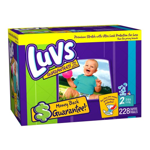 Luvs Premium Stretch Diapers, Size 2 (12-18 Lbs), 228 Diapers