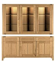 Sonoma Light 3-Door Glazed Top & 3-Drawer Sideboard Set Sonoma Light 3-Door Glazed Top & 3-Drawer Sideboard Set