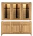 Sonoma Light 3 Door Glazed Top 3 Drawer Sideboard Set