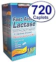 Kirkland Signature Fast Acting Lactase, Compare to Lactaid Fast Act (4 Pack) 720 Caplets