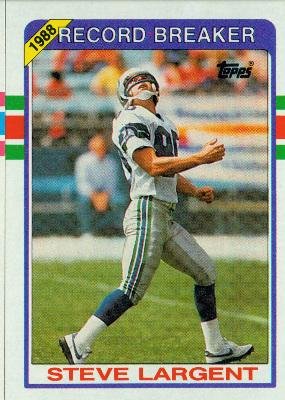 1989 Topps #4 Steve Largent RB - Seattle Seahawks (Record Breaker)(Football Cards)