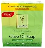 Neolia Organic Olive Oil Soap 8 Olive Oil and Aloe Vera Bars + 2 Olive Oil and Shea Butter Bars (Total 50 Oz./1.4 kg)