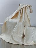 Creme Satin Handmade Silk Quilted Throw Lap Quilts