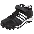 adidas Little Kid/Big Kid Corner Blitz 8 Mid Football Shoe,Black/White/Metallic Silver,1.5 M US Little Kid