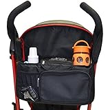 Super Deal! Universal Stroller Organizer By Mommydaddy&me, Adjustable to Fit All Full Size +Jogger Strollers, Black