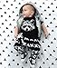 Newborn Organic Fox Baby Girls Boys Tops T-Shirt+Pants Leggings 2pcs Outfits Set (18-24 Months, Black&White)
