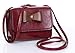 Visnow Sweet Mini Faux Leather Handbag Bow Pu Cross Body Shoulder Bag (Wine)
