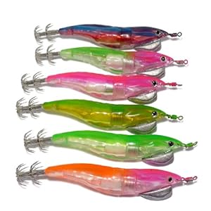 Freefisher - 6 pzs Jibioneras con LED para pesca del calamar