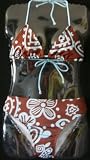 Girls 7-16 2-piece Swimwear Triangle Top Bikini Brown/Blue