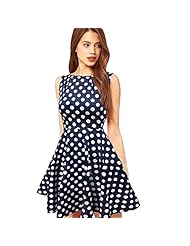 Girls Cocktail Polyester Off the Shoulder Polka Dot Print Party Dress 