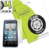 Spare Products (4 Pack) of HTC EVO Shift Screen Protectors (DIAMOND)