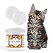 Petpost | Cat Ear Cleaner Wipes - 100 Ultra Soft Cotton Pads in Coconut Oil Solution - Treatment for Cat Ear Mites & Cat Ear Infections