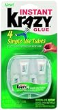 Krazy Glue KG58248SN Instant Crazy Glue 4-Single Use Tubes of 0.017-Ounce