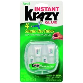 Krazy Glue KG58248SN Instant Crazy Glue 4-Single Use Tubes of 0.017-Ounce