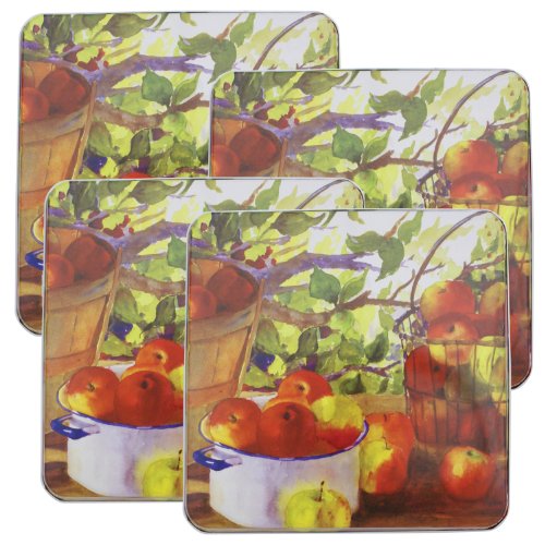 Range Kleen 5734 Set of Four Square Burner Kovers in a Apple Harvest