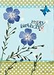 BIRTHDAY W/ PANSY AND BUTTERFL