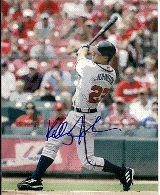 Kelly Johnson Autographed/Hand Signed Atlanta Braves 8x10 Photo