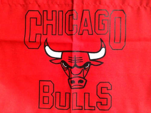 CHICAGO BULLS Window TAILORED VALANCE with LOGO (88" Wide x 14" Long)