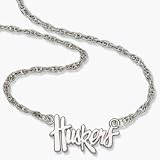 Nebraska Cornhuskers Huskers Sterling Silver Script Necklace