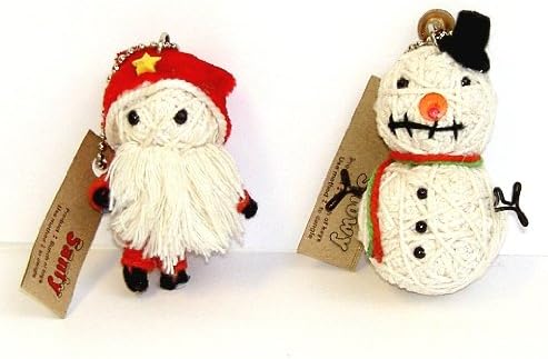 2" Tall String Dolls with Chain (2 Styles Set)