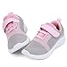 nerteo Toddler Girls Shoes Kids Comfort Walking Shoes Cute Tennis Running Sneakers Light Grey/Pink 6 M US Toddler