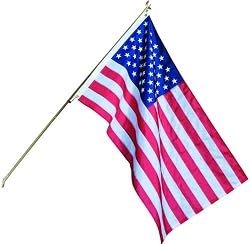 Heath Outdoor Kit with 6 Foot Gold Annodized Aluminum Pole including 3 -by-5 Feet Nylon Flag #25141