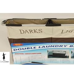Doppel W�schetonne W�schesack W�schesortierer von Conny Clever� Farbe braun