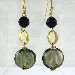 Murano Glass Earrings - Monica Black