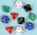 Bag Of 10 Polyhedron Dices