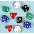Dice, pack of 10 polyhedron - 00536