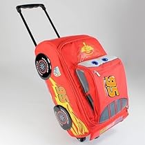 Disney Pixar Cars 2 Rolling Lightning McQueen Luggage Suitcase
