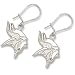 LogoArt Minnesota Vikings Silver Dangle Earings