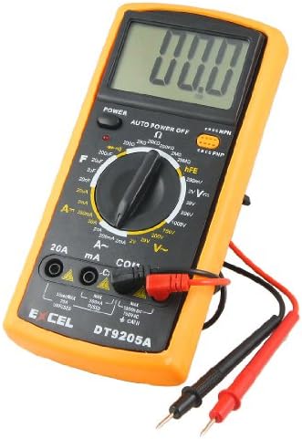Plastic Volt Ampere Ohm Meter SD890D Digital Multimeter w Test Leads