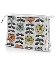 Contemporary Floral Print Cosmetic Bag