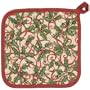 8" Potholder - Holly & Ribbons