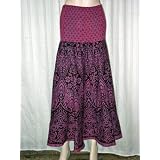 Newage Cotton Fuschia Printed Multiwear Strap Dress or Long Skirt