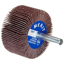 Merit High Performance Mandrel Mounted Mini Grind-O-Flex Abrasive Flap Wheel, Round Shank, Ceramic Aluminum Oxide