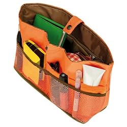 Purse Insert Organizer, Handbag Organizer--Orange