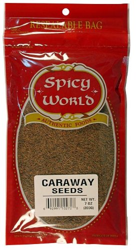 Spicy World Caraway Seeds, 7-Ounce Pouches (Pack