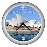 Silver Wall Clock of Sydney Australia Opera House